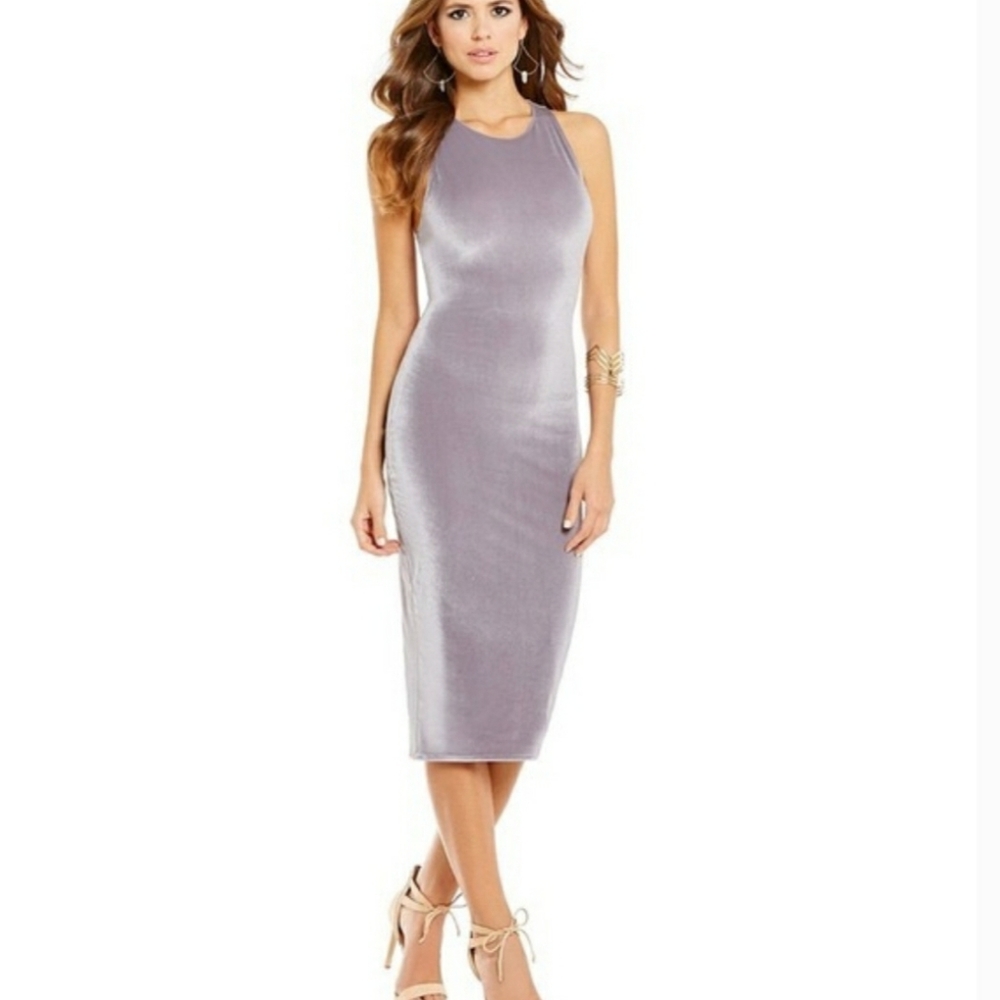 Gianni Bini velvet bodycon  midi dress
